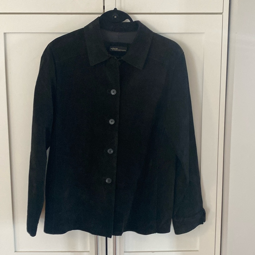 Valerie by Valerie Stevens Petite Suede Leather Jacket
